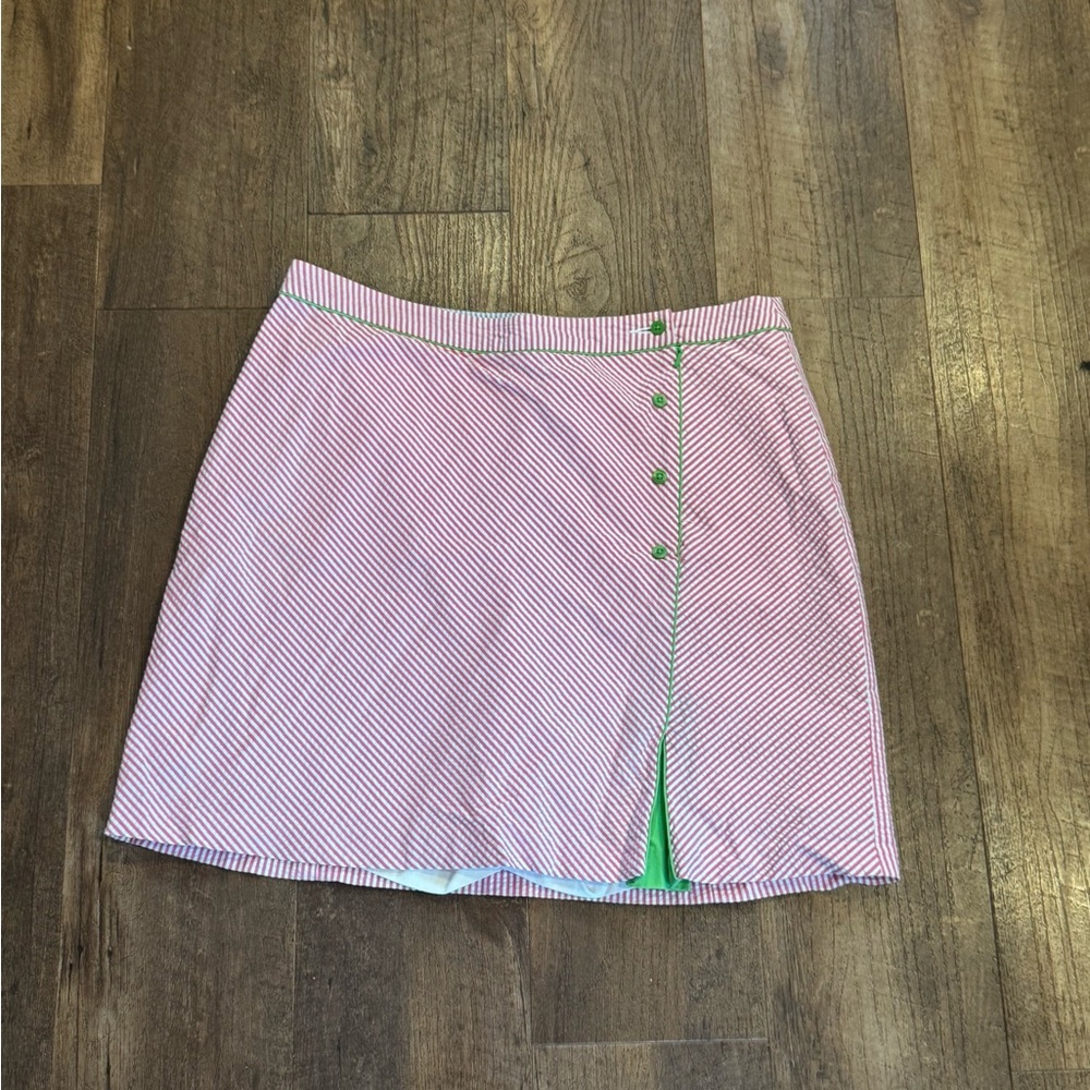 Tommy Hilfiger Pink and Green Mini Skirt